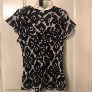 Beautiful Classy Black & White Blouse